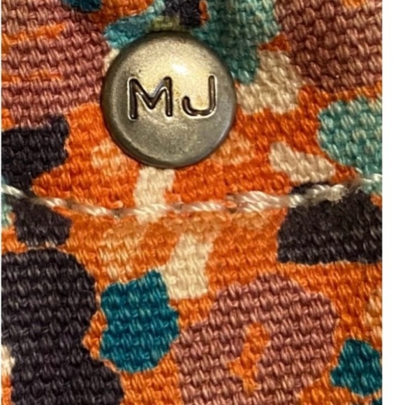 Marc Jacobs Orange and Blue Hobo Bag with Floral Design - Picture 7 of 9